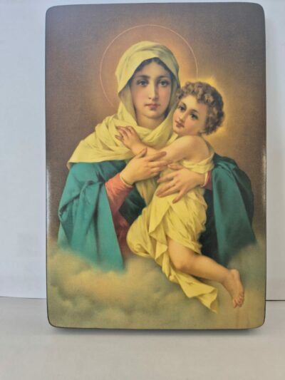 Icono de la Mater de madera 20cmx12cm.