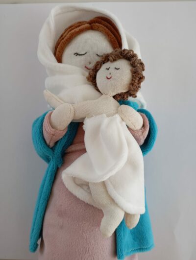 Peluche de la Mater con El Niño Jesús 26cmx8cm